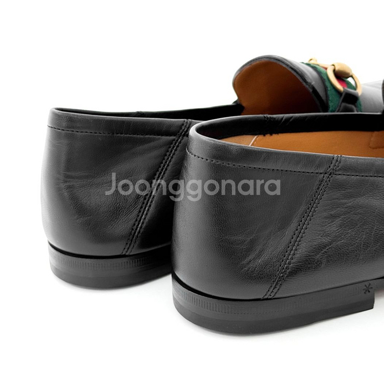 8.5] 구찌 남성 웹 홀스빗 폴더블 레더 슬립온 로퍼--6