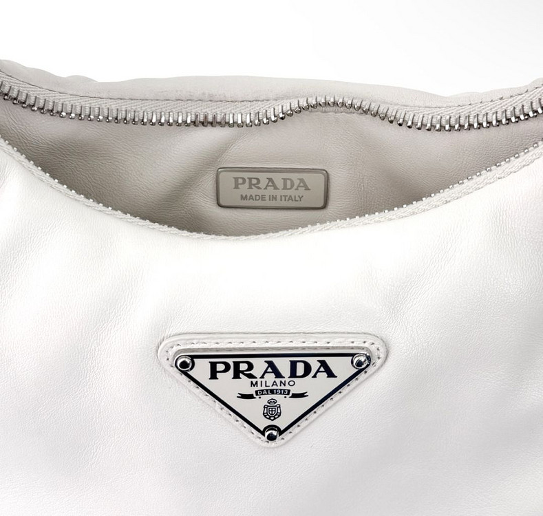 프라다 패딩 소프트 나파 미니백 핸드백 크로스백 화이트--5
