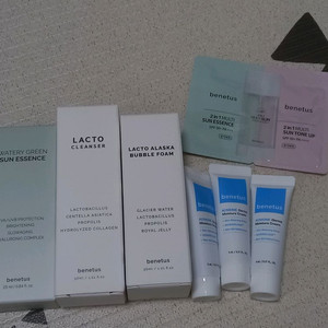 베네투스 락토 클렌저+버블폼+썬 에센스+샘플4개