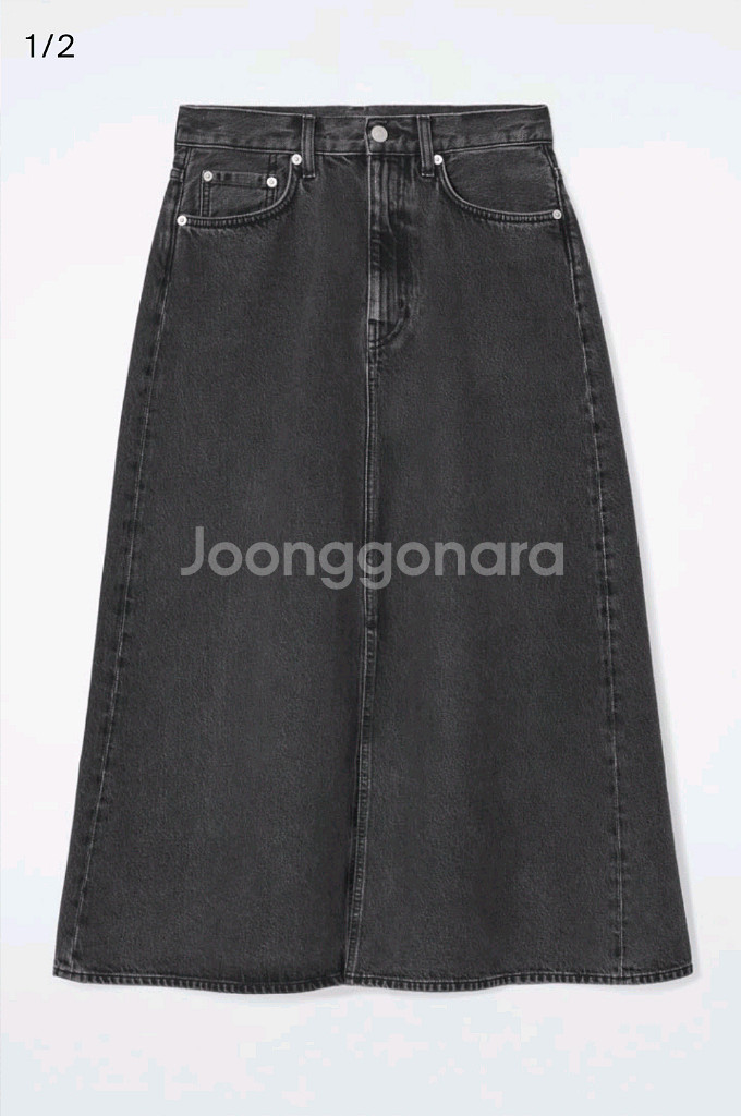 코스 cos 에이라인 데님 미디 스커트--0