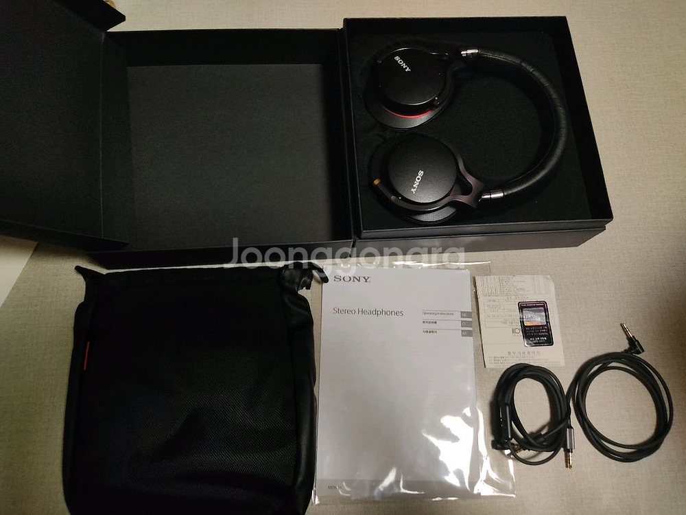소니 SONY MDR-1A 헤드폰 풀박셋--1
