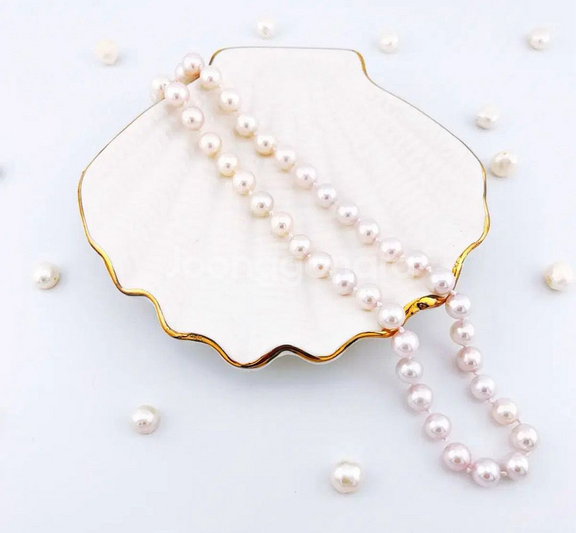 아코야 진주 매듭 목걸이 7mm--0