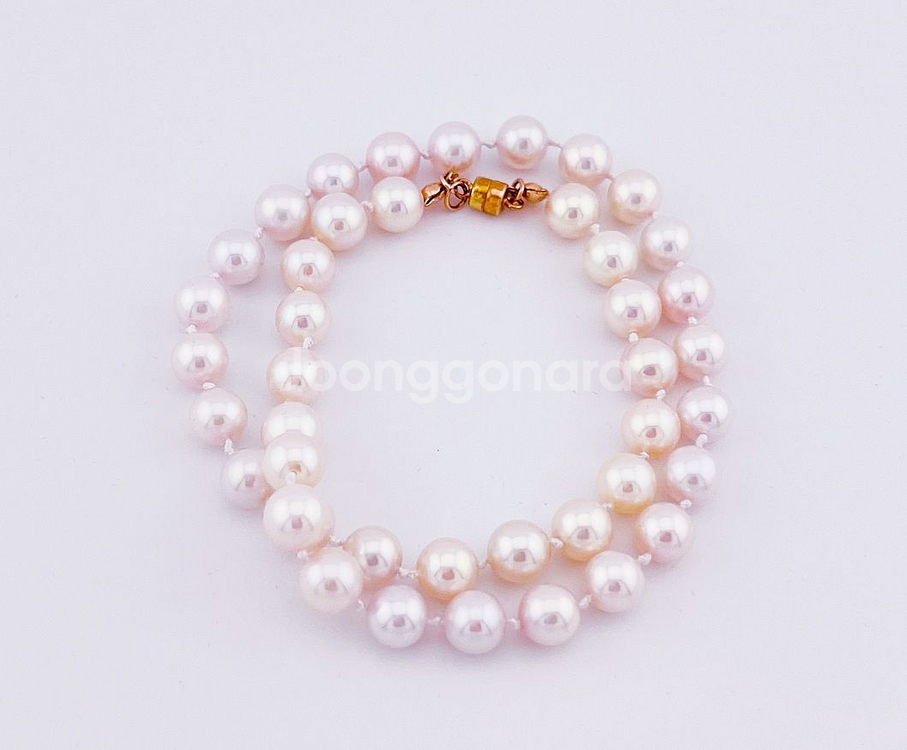 아코야 진주 매듭 목걸이 7mm--3