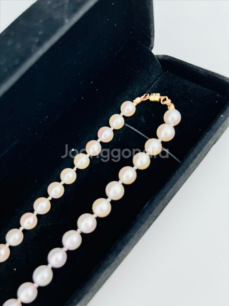 아코야 진주 매듭 목걸이 7mm--4