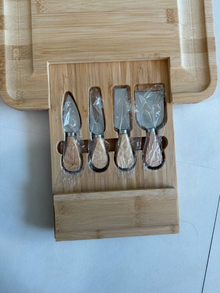 치즈 보드와 나이프 세트--1