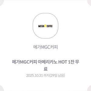 메가커피 아메리카노 HOT 2잔