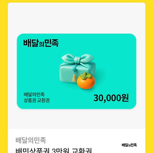 배달의민족 3만원 교환권