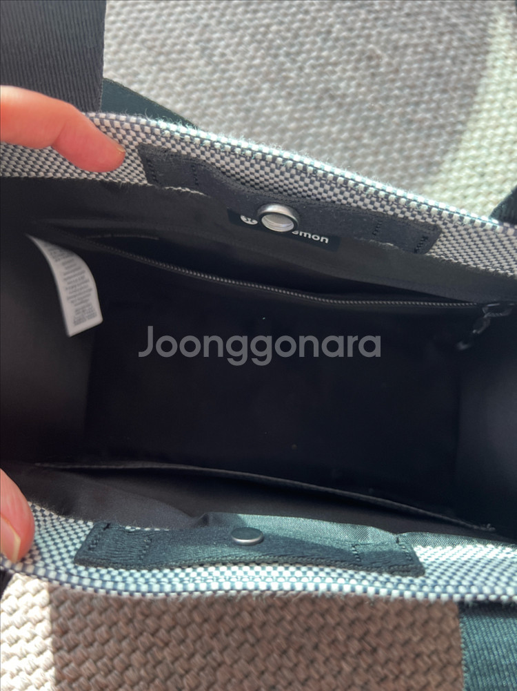 룰루레몬 투톤 캔버스 토트백 미니 가방--3