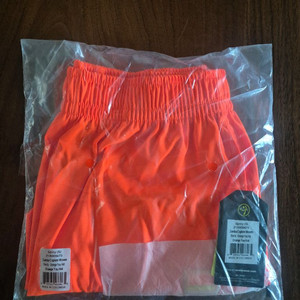 줌바 형광주황 반바지 S 새상품