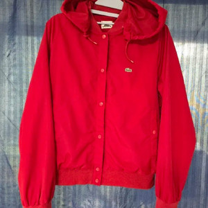 라코스테 레드 후드 자켓 바람막이