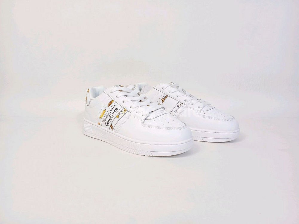 베르사체진스 메이사 흰색 가죽 여성 스니커즈--0