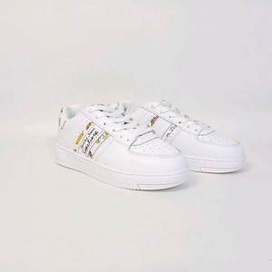 베르사체진스 메이사 흰색 가죽 여성 스니커즈