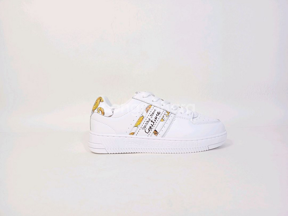 베르사체진스 메이사 흰색 가죽 여성 스니커즈--2