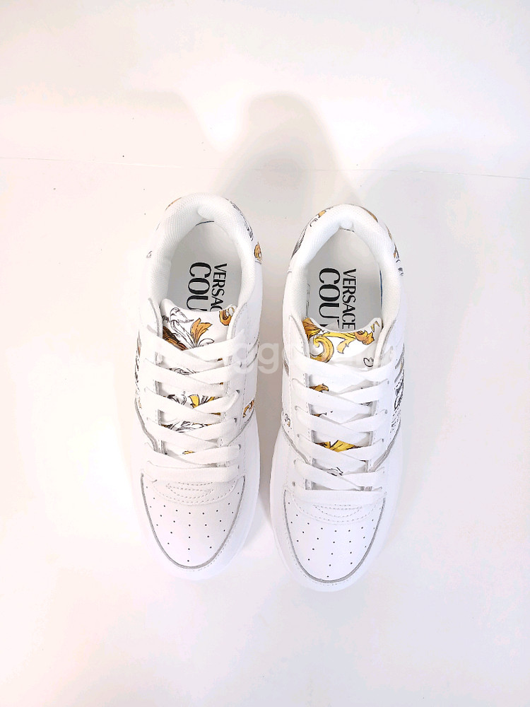 베르사체진스 메이사 흰색 가죽 여성 스니커즈--6