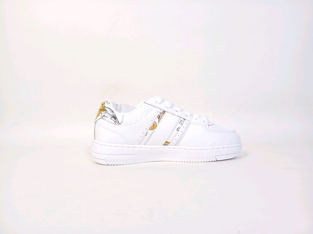 베르사체진스 메이사 흰색 가죽 여성 스니커즈--3