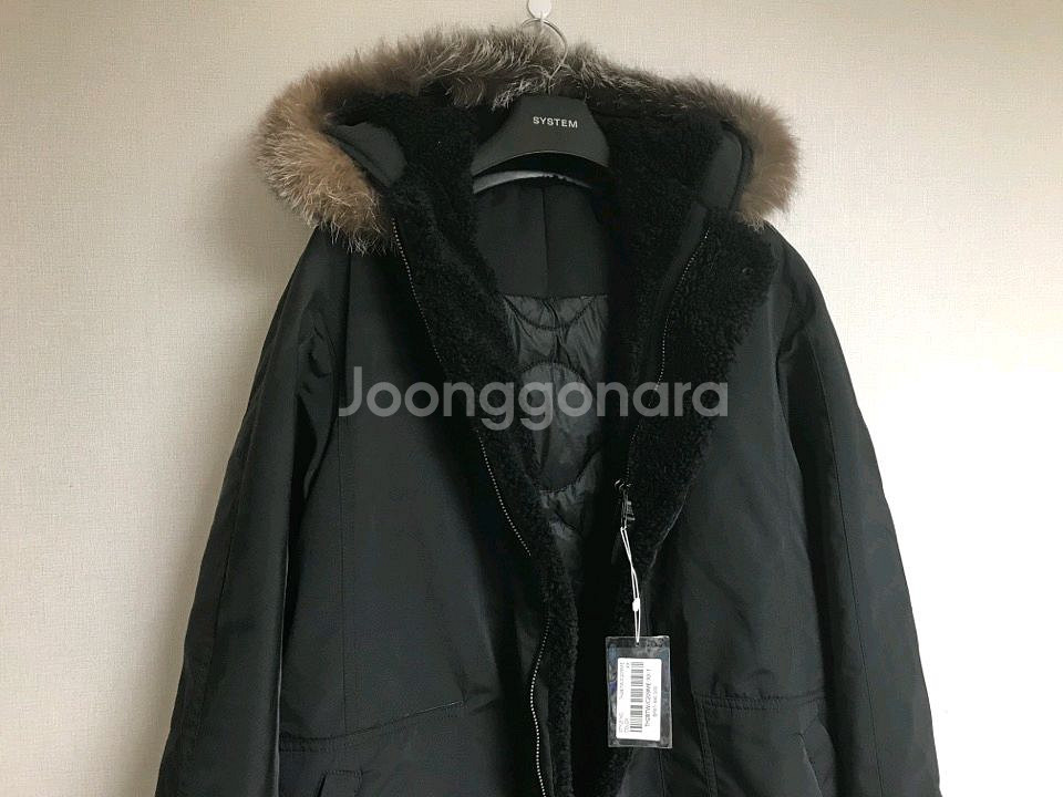 (새상품) 타임 옴므 TIME HOMME 여우털 패딩--0