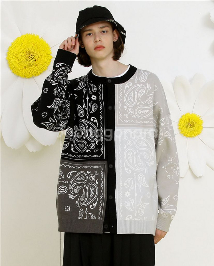 제너럴아이디어 블랙 페이즐리 가디건 Free 사이즈 G--2