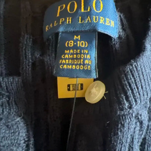 폴로 랄프로렌 네이비 가디건 M (8-10) 새상품