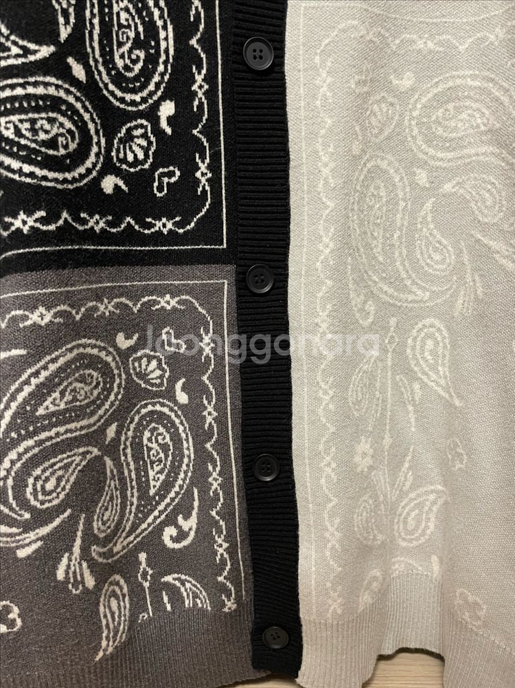 제너럴아이디어 블랙 페이즐리 가디건 Free 사이즈 G--12