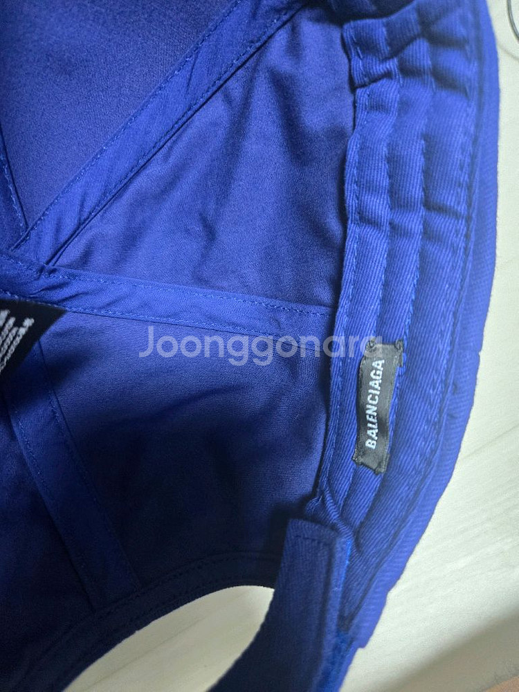 발렌시아가 웨이브로고 볼캡 블루 L 라지--1