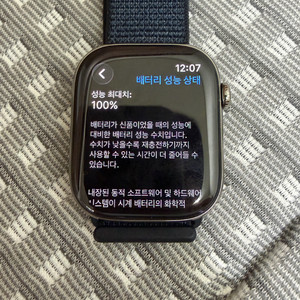 애플워치10 내추럴 티타늄 셀룰러 46mm 거의 새상품