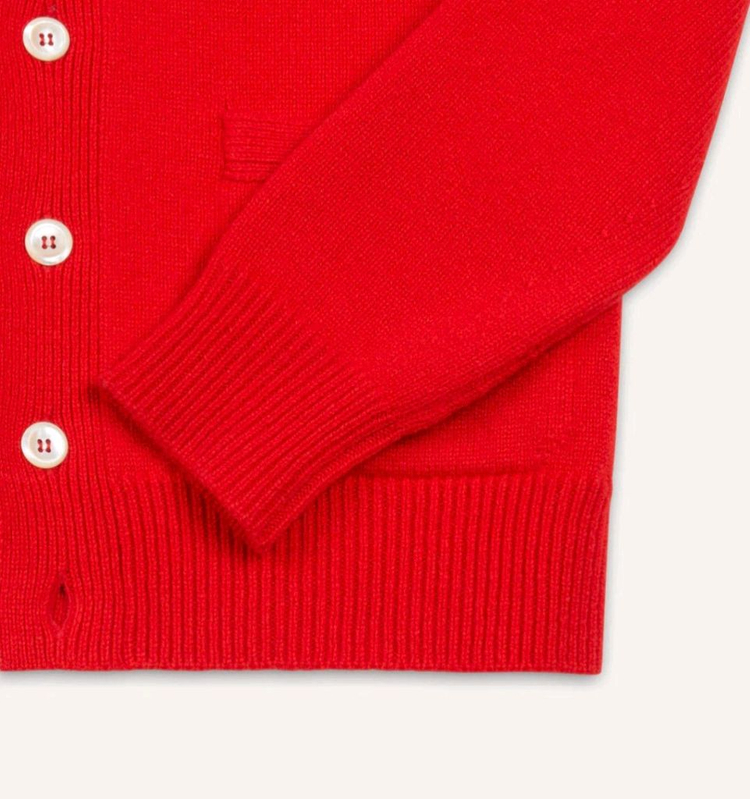 드레익스 Red Lambswool가디건 L사이즈 팝니다--1