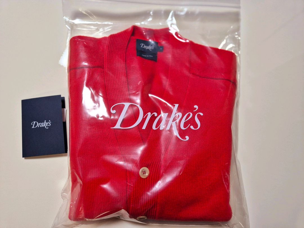 드레익스 Red Lambswool가디건 L사이즈 팝니다--4
