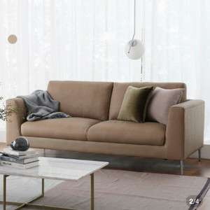 sysdesign 시스디자인 3인용 천연면피 가죽소파