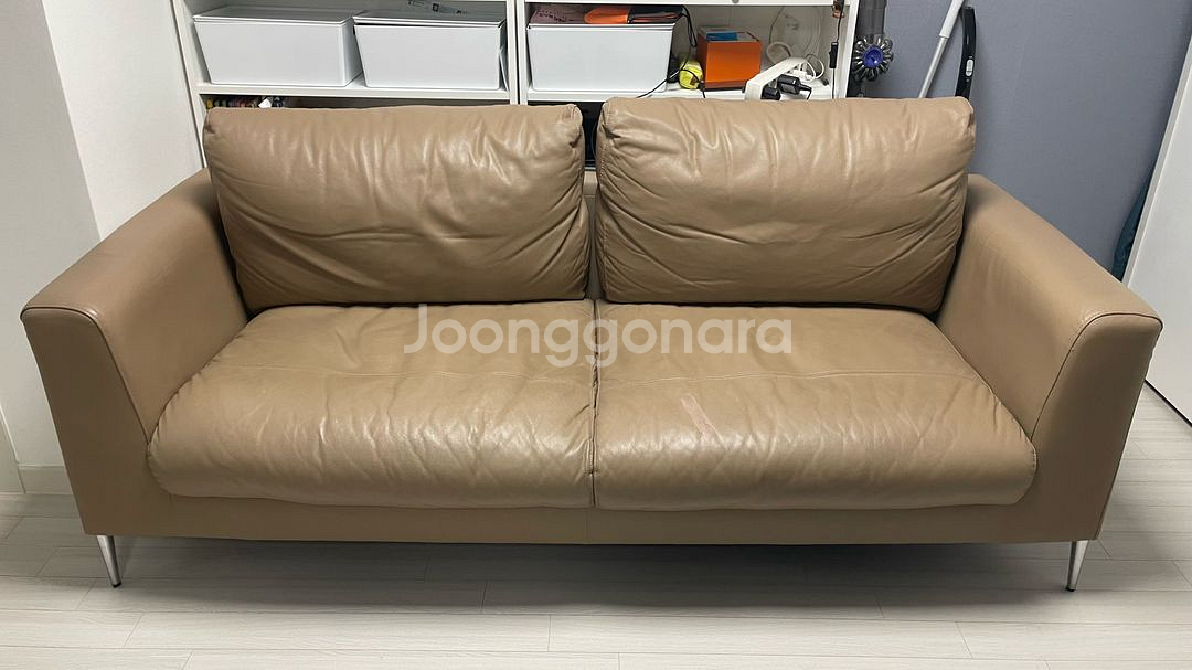 sysdesign 시스디자인 3인용 천연면피 가죽소파--7