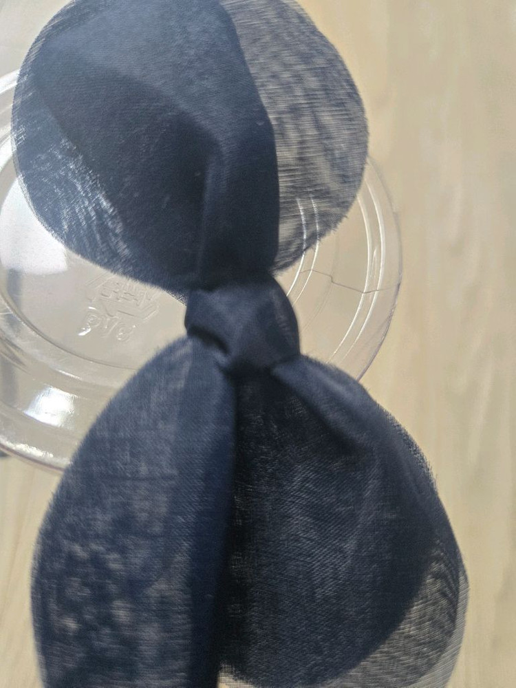 핸드메이드)리본머리띠 네이비--2