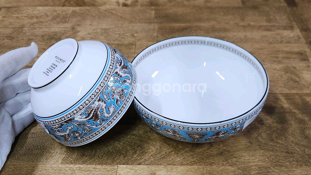 웨지우드 플로렌틴터콰즈 공기대접--6