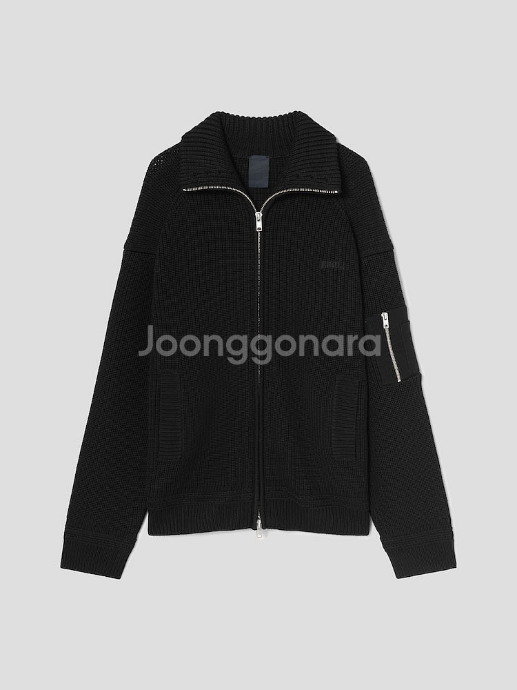 구매)준지 하이넥 집업 가디건 L--0