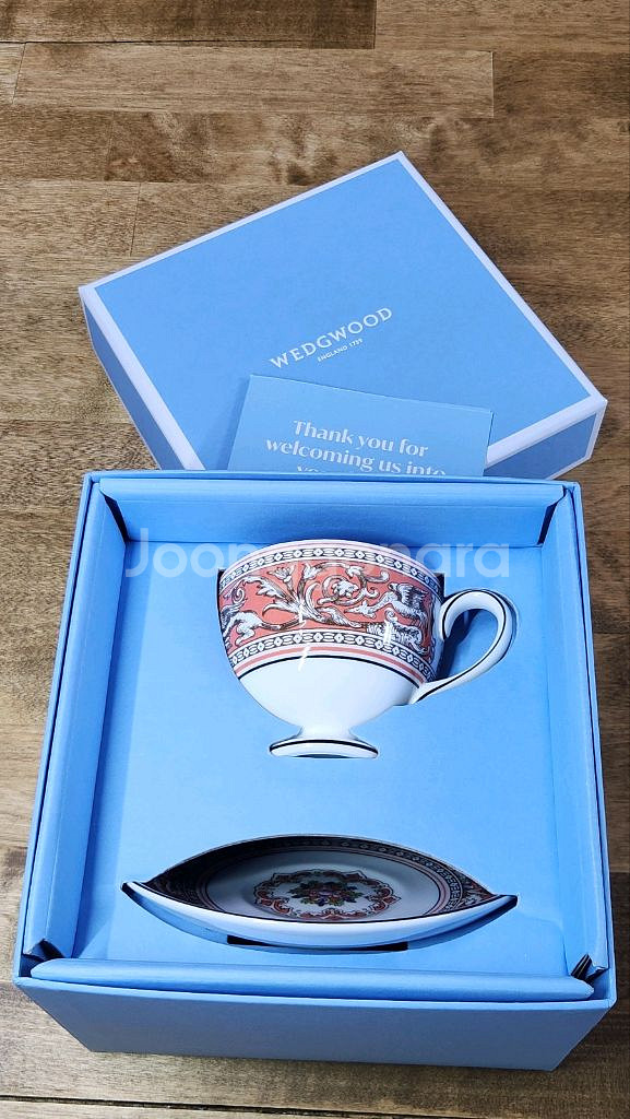 웨지우드 플로렌틴 살몬 티잔세트--1