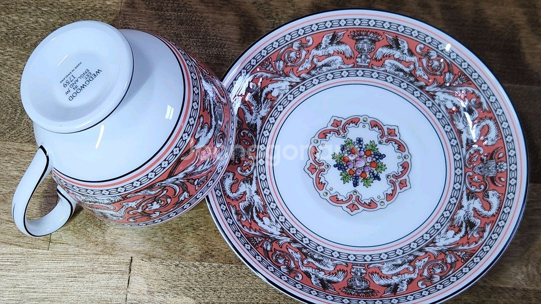 웨지우드 플로렌틴 살몬 티잔세트--5