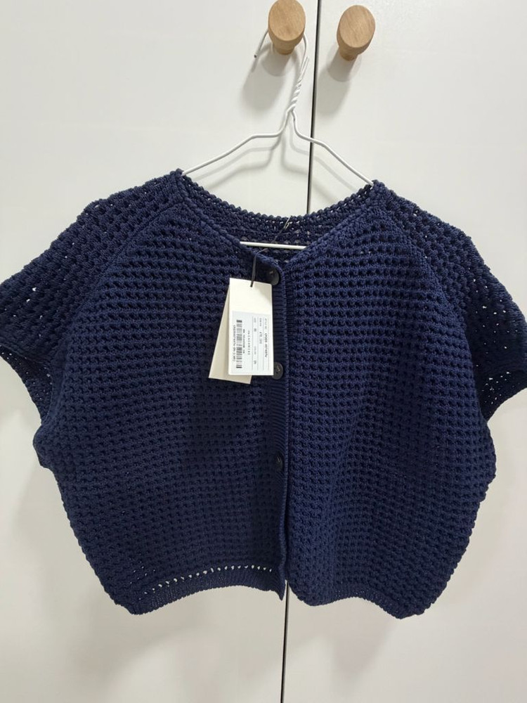 더캐시미어 크롭 크로셰 니트 가디건 이미지