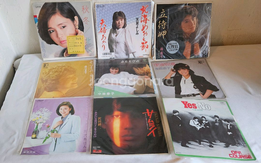 일본 엔카 LP 음반 9장 모음 7인치--0