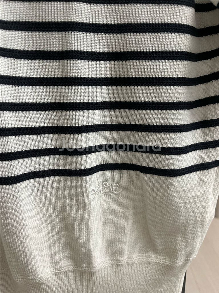 타임 5부 스트라이프 니트--1