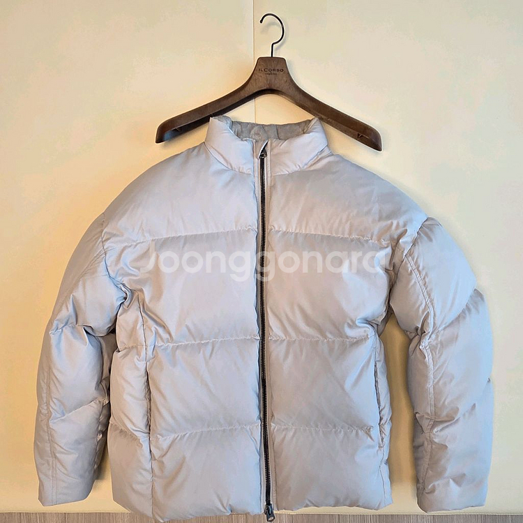 일꼬르소 에센셜 볼륨 퍼 숏 다운 점퍼 그레이 패딩--0