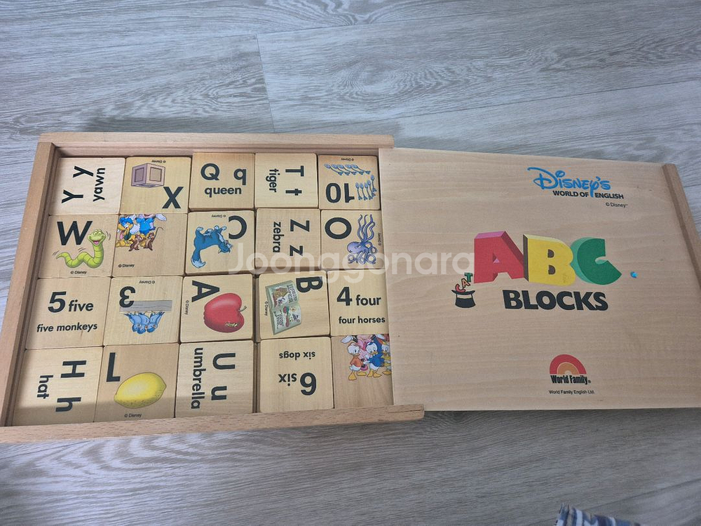 디즈니월드 잉글리쉬 ABC 원목블럭--1
