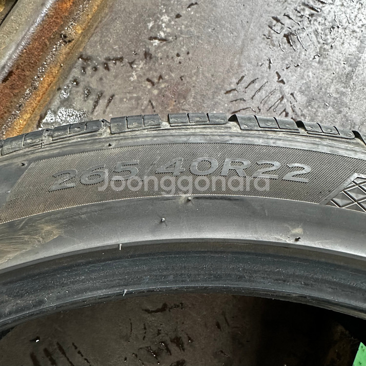 265 40 22 한국타이어 HPX 임판 중고타이어--5