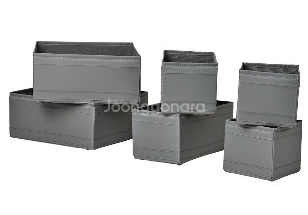 IKEA 서랍 정리 수납함 SKUBB 스쿠브 세트 블랙--0