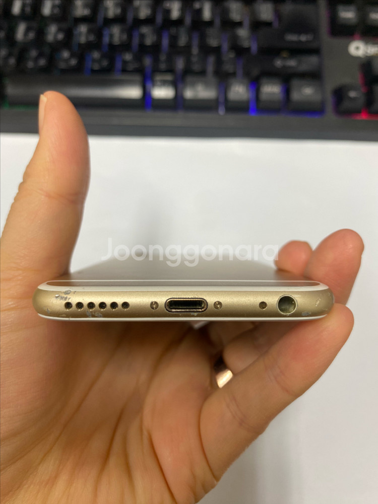 아이폰6S 골드 액정SS급 128G 배터리100%--6