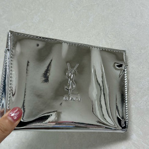 YSL 입생로랑 파우치 뷰티파우치 실버