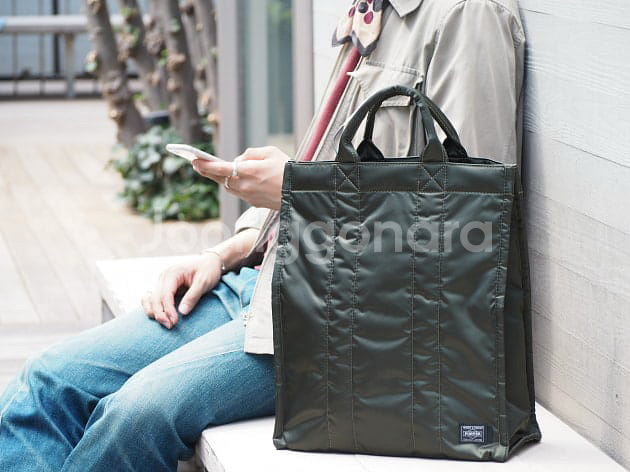 요시다포터 x 캡틴선샤인 탱커 스탠딩 토트백 블랙--5