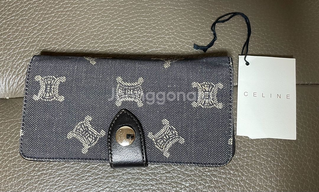 셀린느 트리옹프 데님 장지갑--0