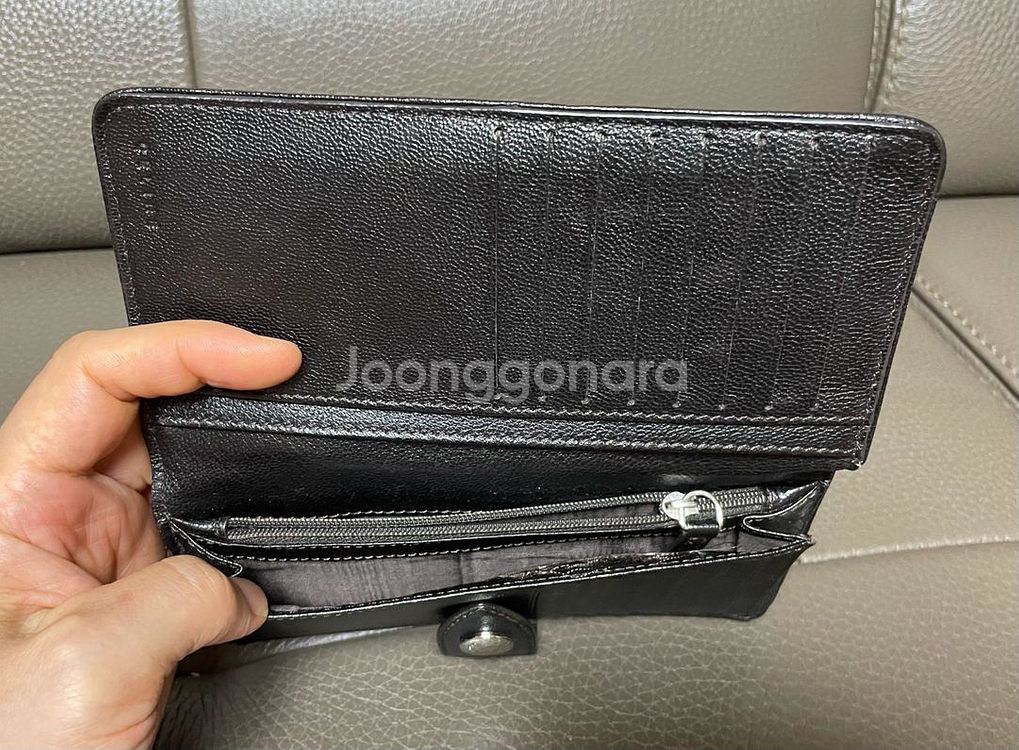 셀린느 트리옹프 데님 장지갑--4