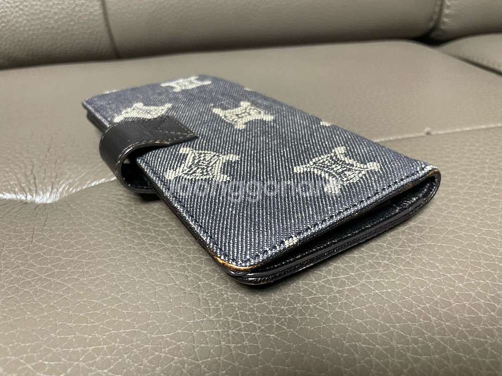 셀린느 트리옹프 데님 장지갑--9