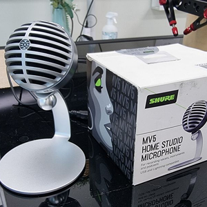 슈어 SHURE MV5 유튜브 팟캐스트 방송 유선마이크