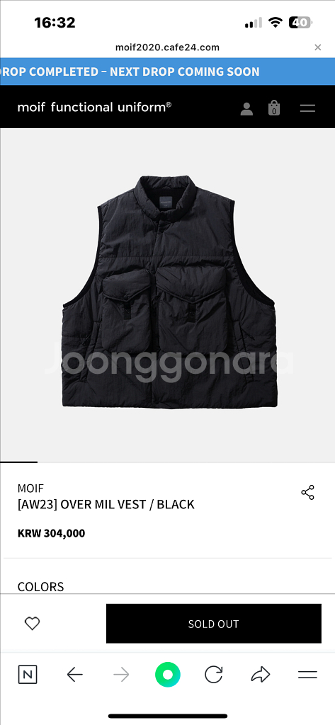 moif 모이프 Over mil vest 3--2