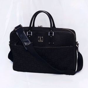 MCM 비세토스 블랙 모노그램 캔버스 메신저백